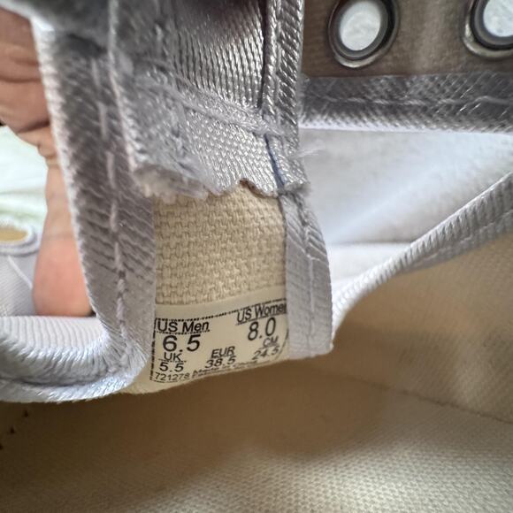 Vans Premium Style 93 Mary Jane White Pearlized Coated Canvas Sneakers Womens 8 - Picture 11 of 12